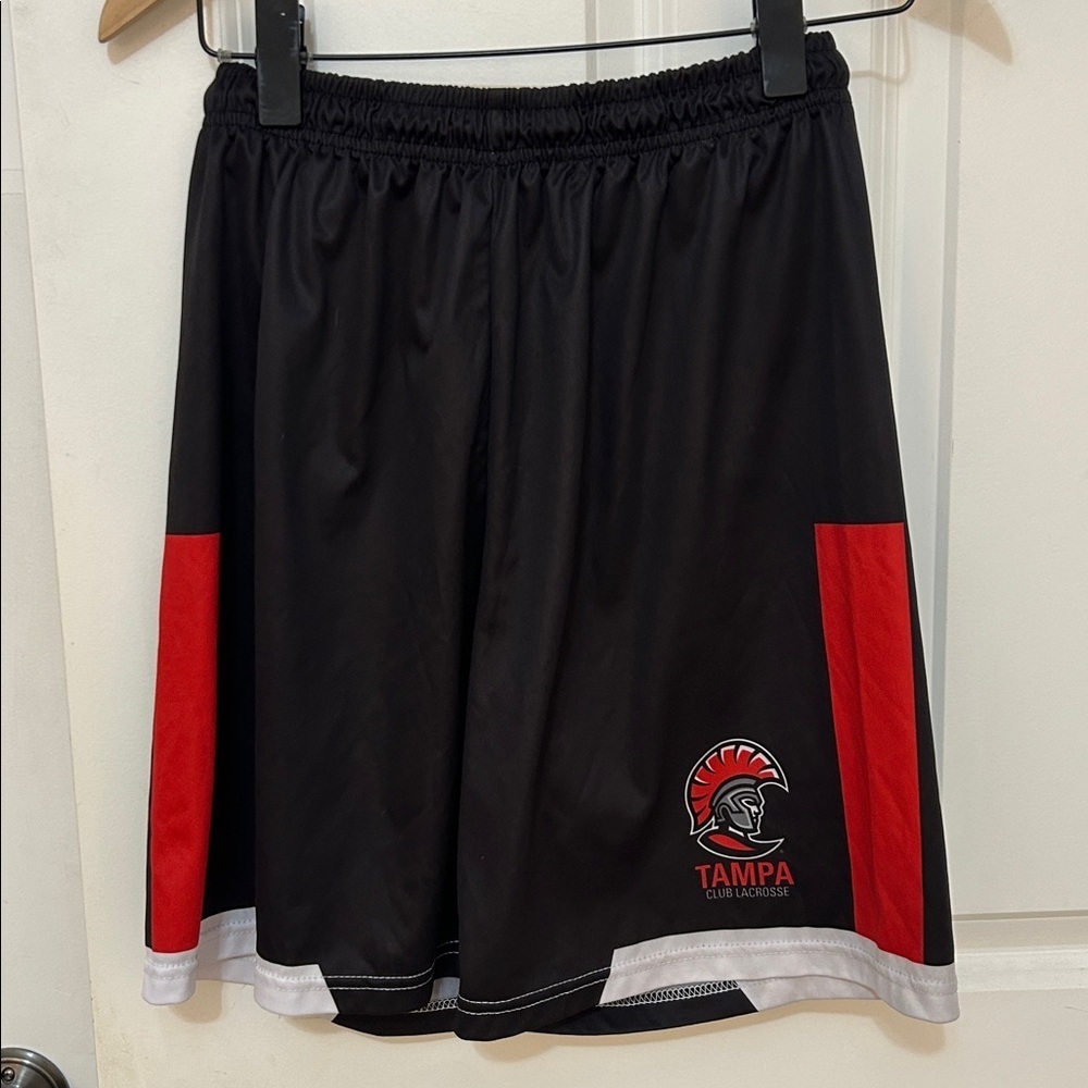 Tampa Club lacrosse athletic shorts size medium black  Powell lacrosse